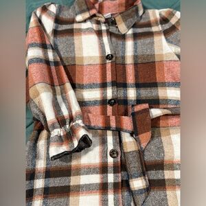 SHEIN Multicolor Plaid Shirt Dress